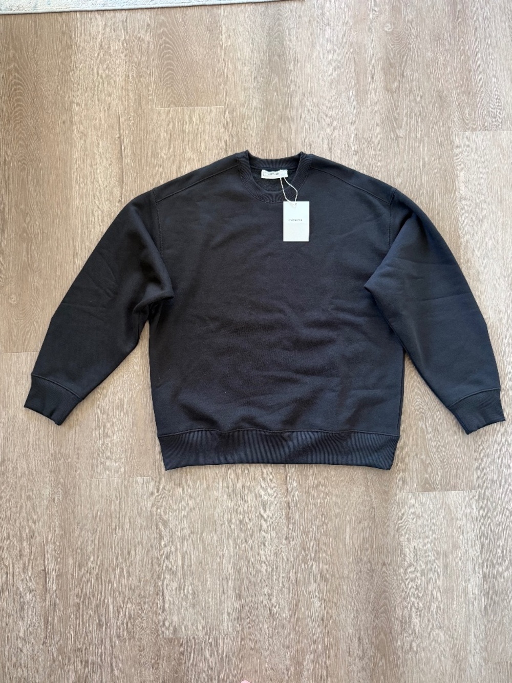 NWT Everlane Men's Luxe Fleece Crew Pullover in Black, M